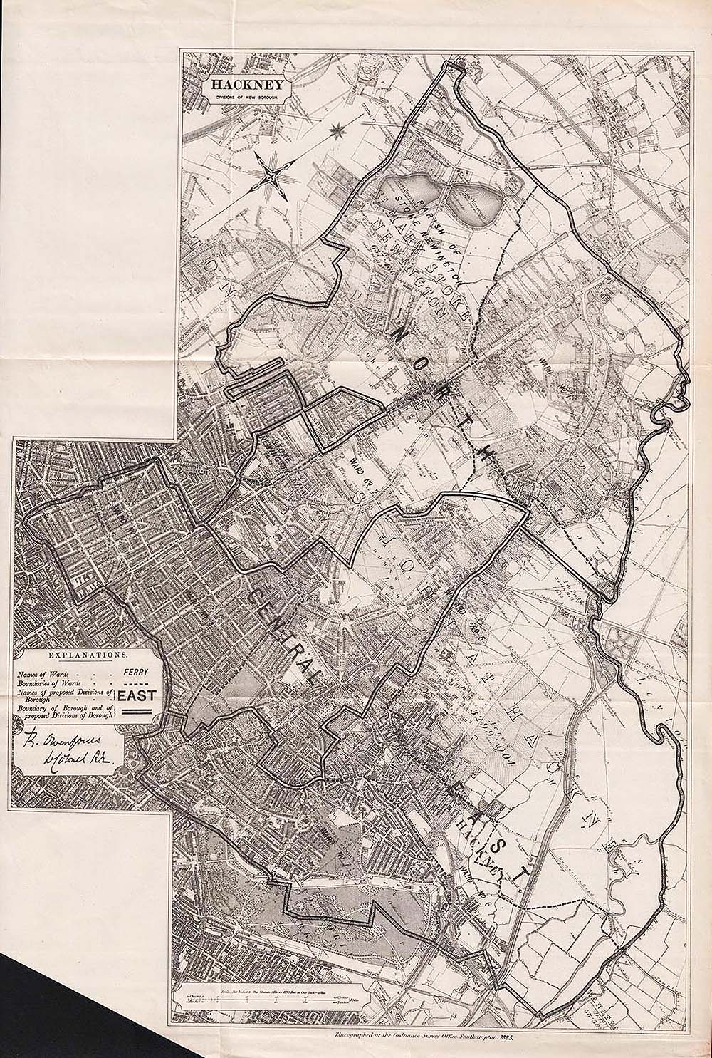 Hackney  -  Divisions of New Borough