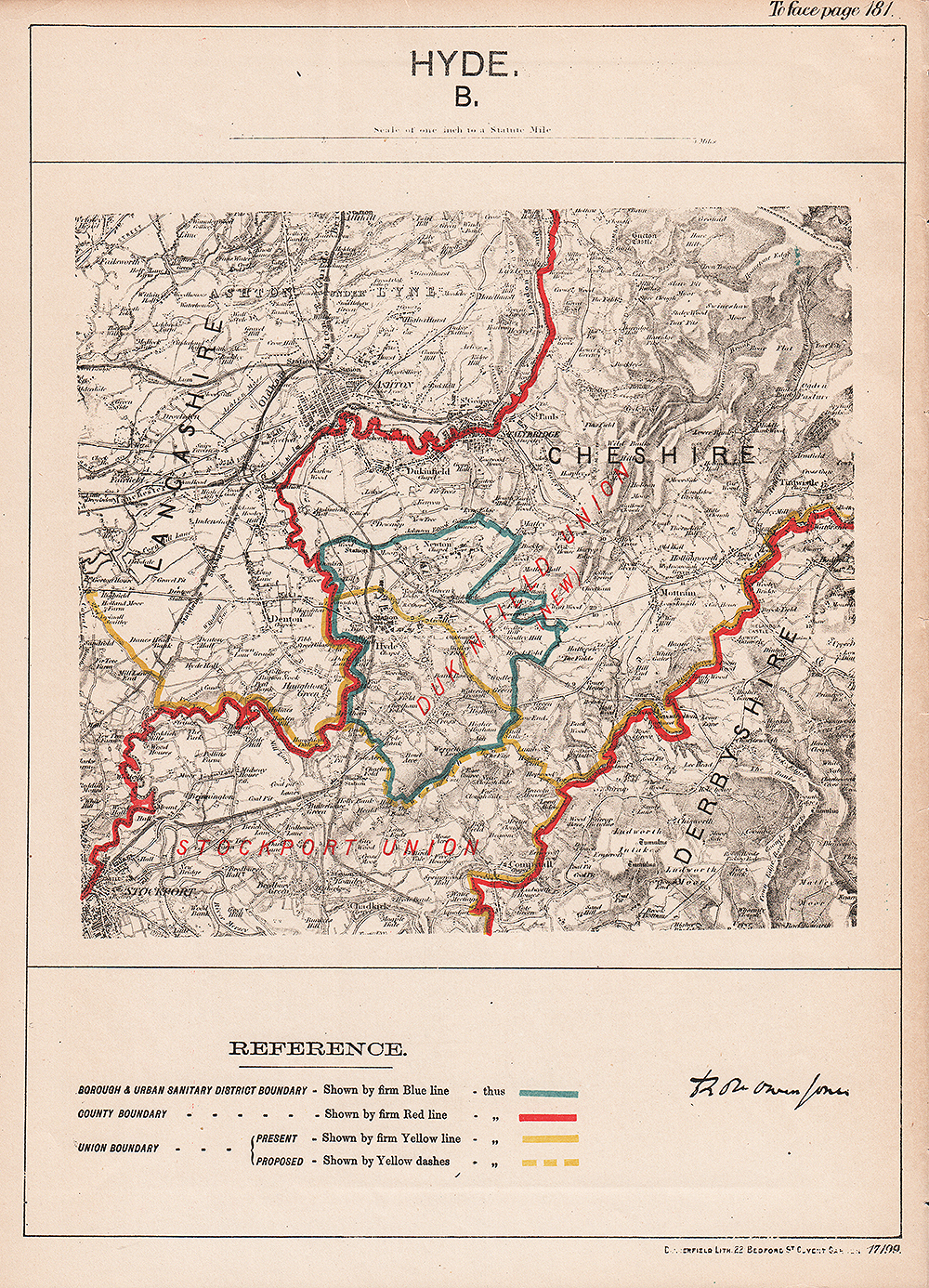 Robert Owen Jones  -  Town Plan Hyde  B