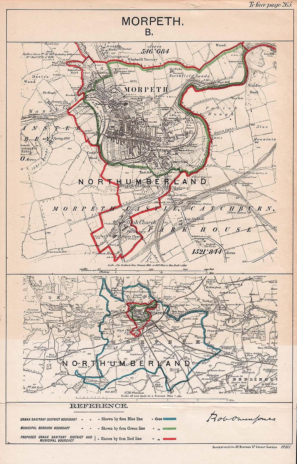 Robert Owen Jones  -  Town Plan Morpeth  B