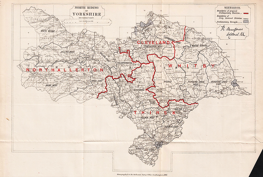 North Riding of Yorkshire New Divisions of County