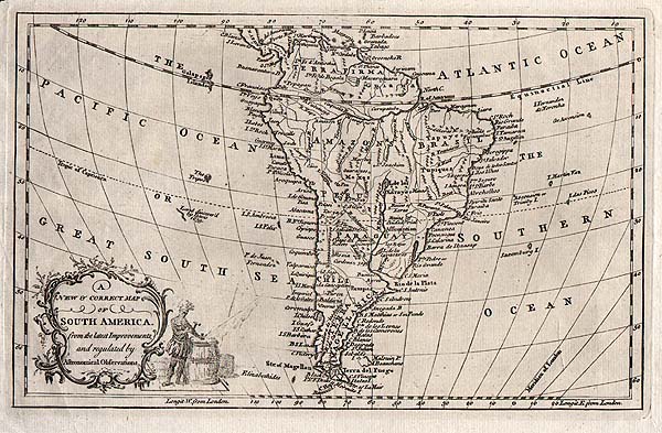 A New and Correct Map of South America: from the Latest Improvements and Regulated by Astronomical Observations 