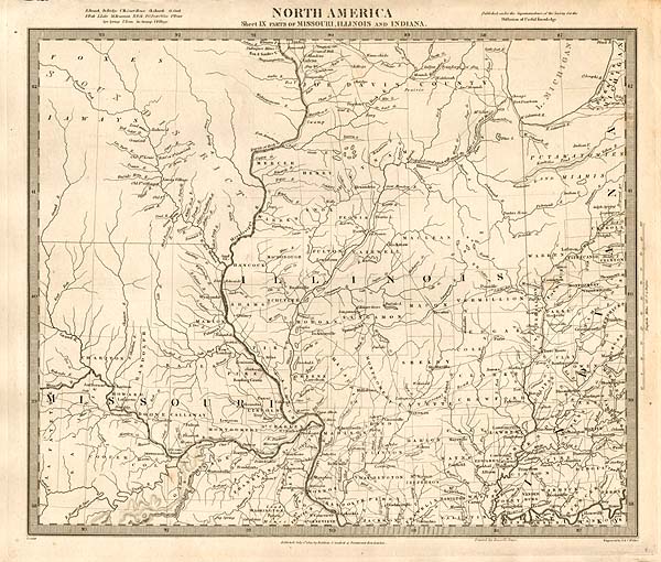 North America Sheet IX  Parts of Missouri Illinois and Indiana