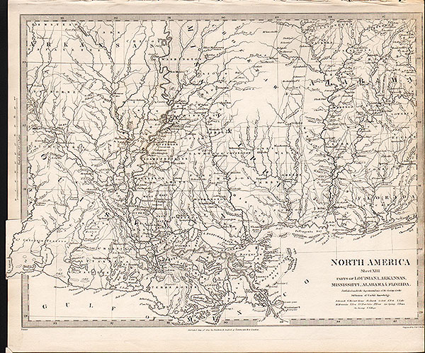 MAP OF NORTH AMERICA, SHEET XIII. PARTS OF LOUISIANA, ARKANSAS