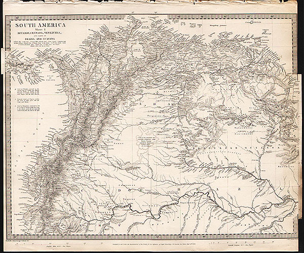 South America Sheet I  Ecuador Granada Venezuela and parts of Brazil and Guayana  -  SDUK