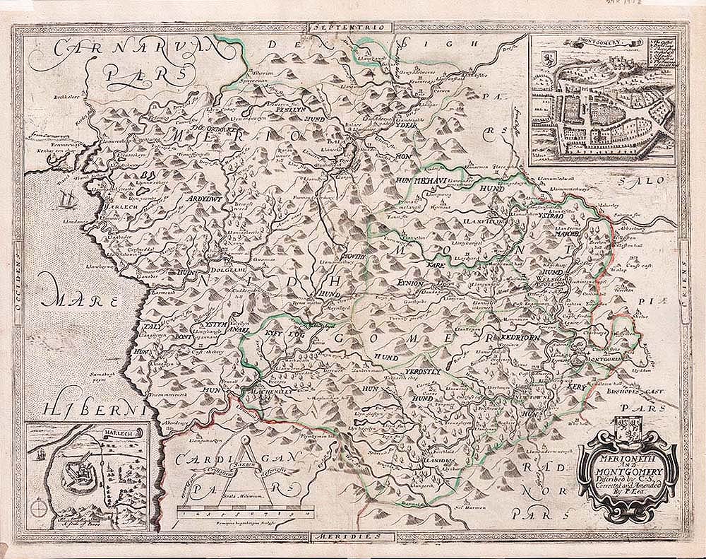 Merioneth and Montgomery - Christopher Saxton/Philip Lea