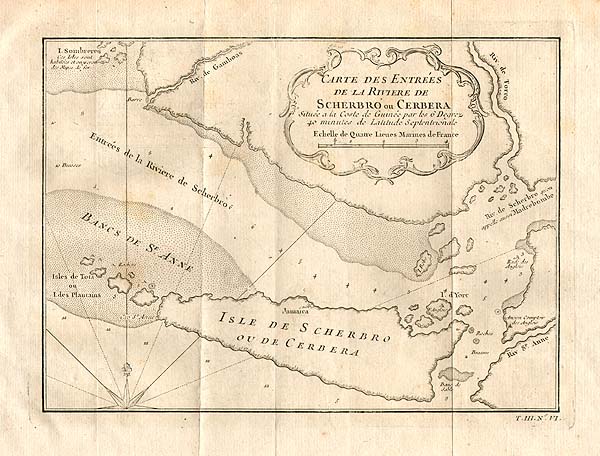 Carte De Entrees De La Riviere De Scherbro Ou Cerbera Situee a La Coste De Guinee