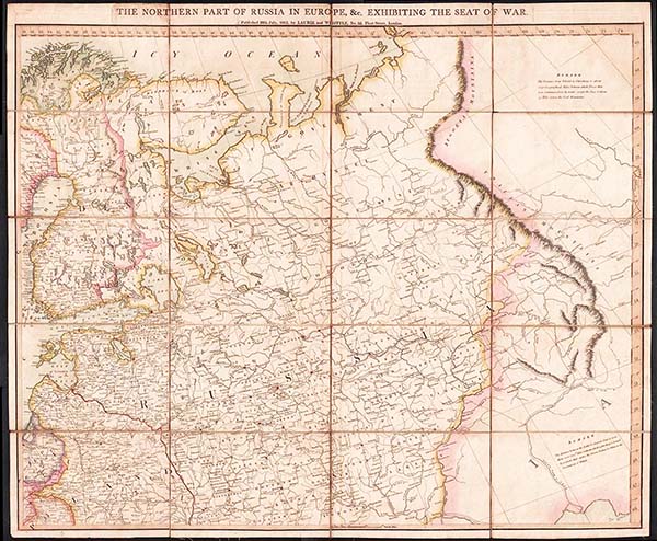 The Northern Part of Russia in Europe &c Exhibiting the Seat of War - Laurie & Whittle  