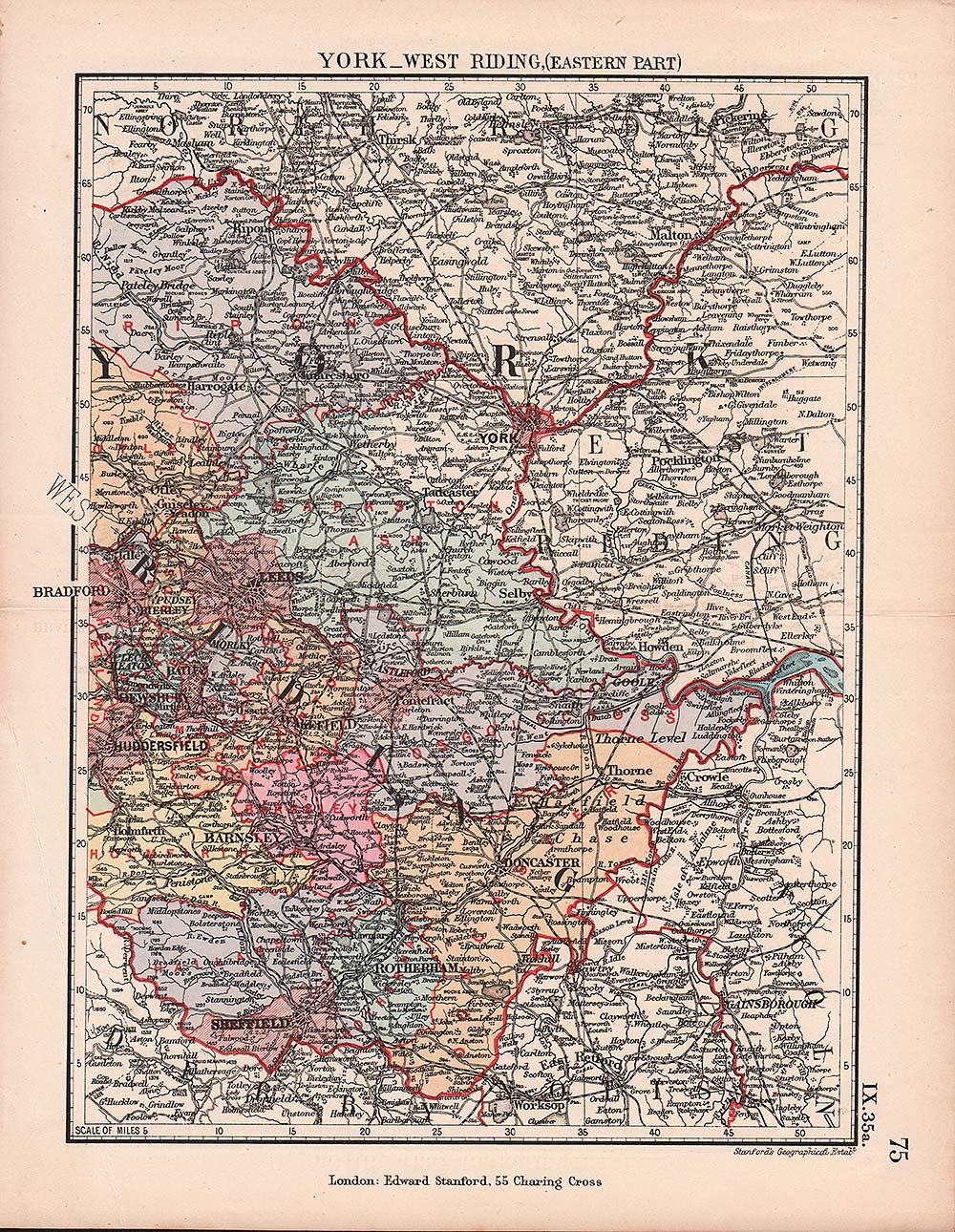 Edward Stanford  West Riding  Eastern Part