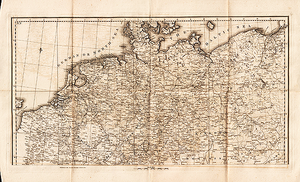 A Reduced Map of the Empire of Germany Holland the Netherlands Switzerland the Grisons Italy Sicily Corsica and Sardinia by Captain Chauchard &c Sheet I  