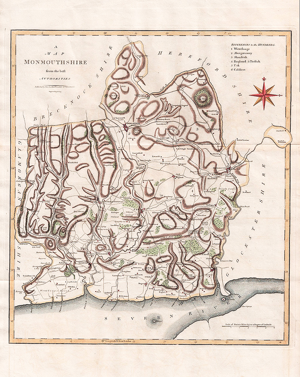 A Map of Monmouthshire from the best Authorities.