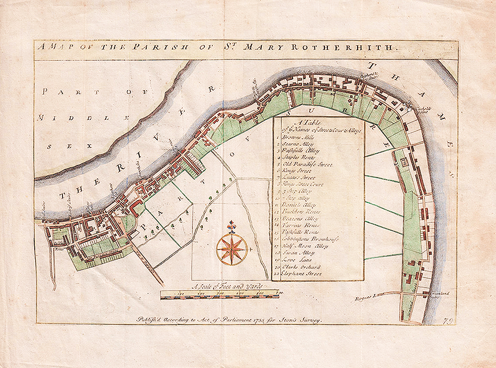 A Map of the Parish of St Mary Rotherhith