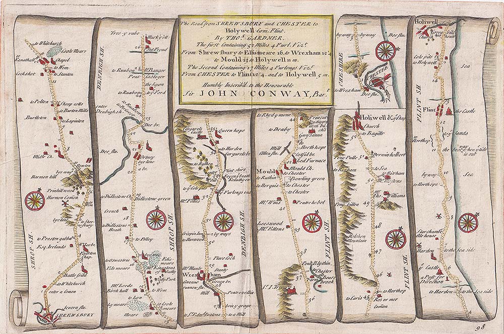 Thomas Gardner - The Road from Shrewsbury and Chester to Holywell  Flint