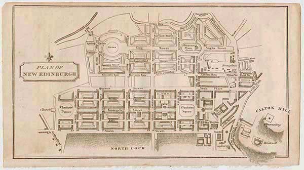 Plan of New Edinburgh  -  Travellers Guide through Scotland and its Isles