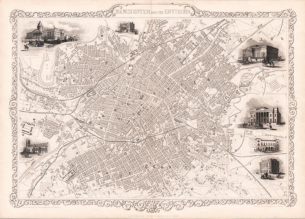 Manchester and its Environs  -  John Tallis & Company London & New York