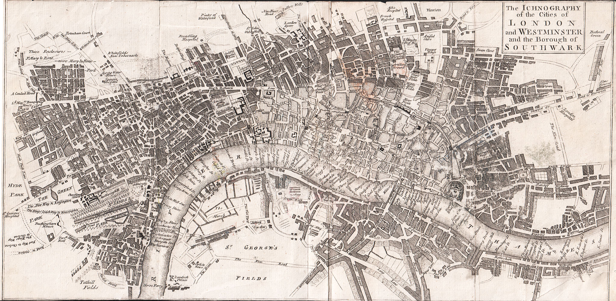 The Ichnography of the Cities of London and Westminster and the Borough of Southwark