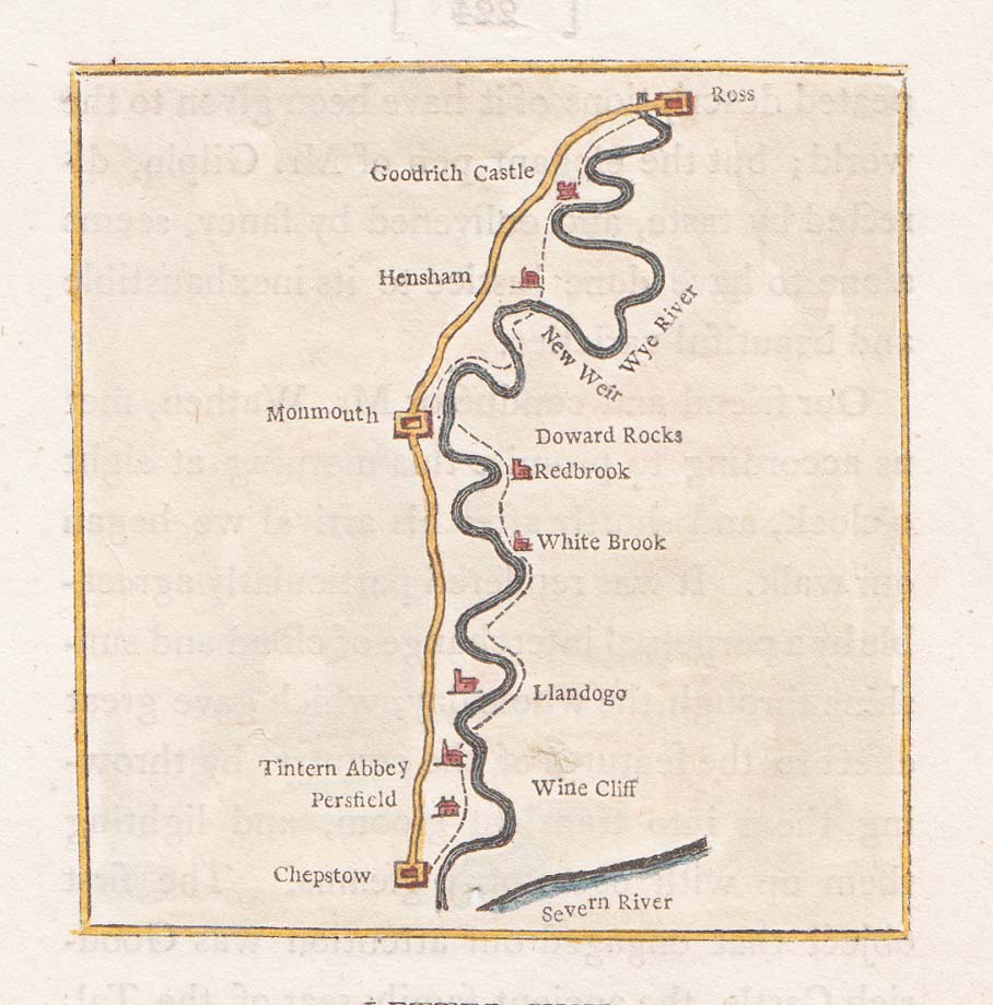 Map of the River Wye  -  Rev Richard Warner