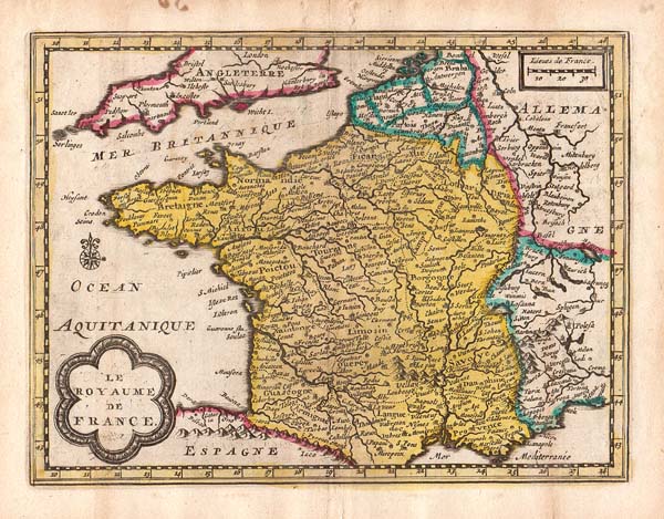 Le Royaume de France -   Pieter  Van der Aa 1659-1733