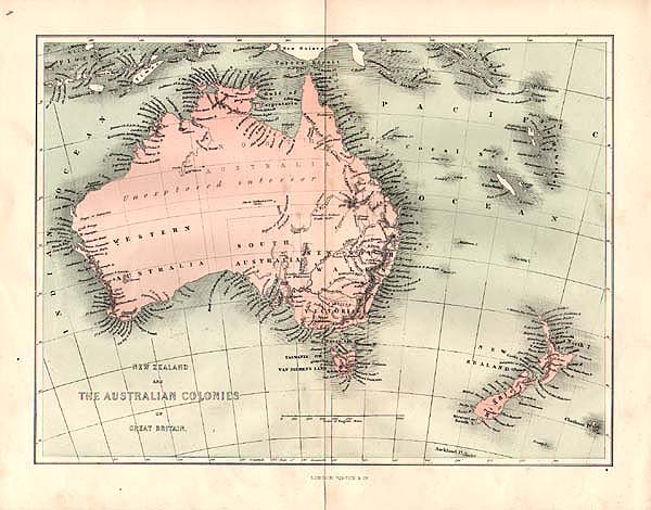 New Zealand and the Australian colonies of Great Britain