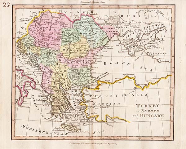 Turkey in Europe and Hungary  -  Adams's Atlas