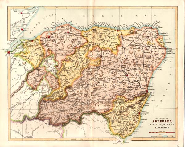 William Hughes  -  The Counties of Aberdeen Banff Elgin Nairn and Kincardine