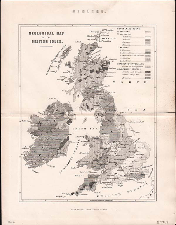 Geological Map of the British Isles  -  William Mackenzie