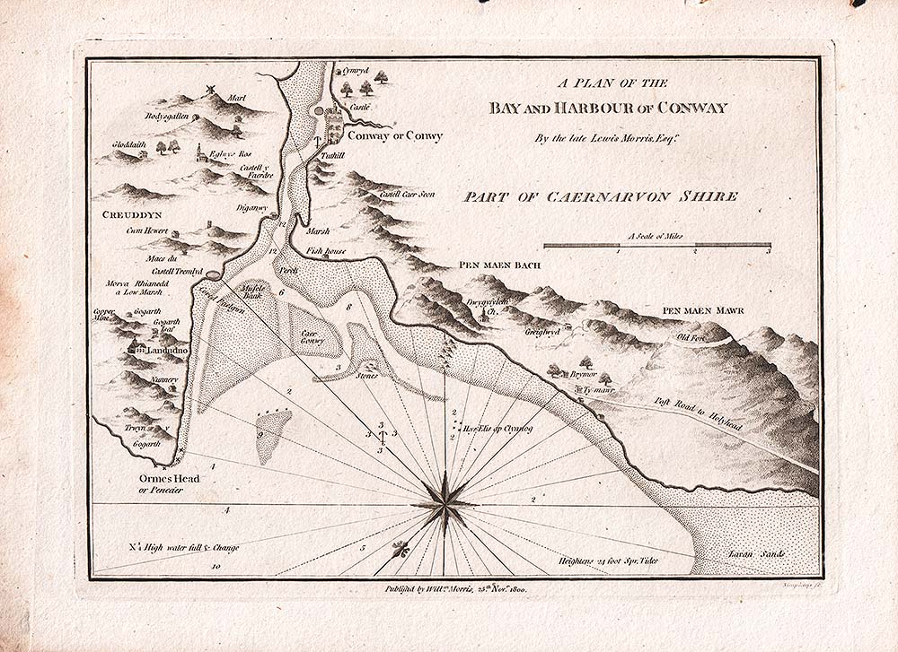 William Morris - A Plan of the Bay and Harbour of Conway