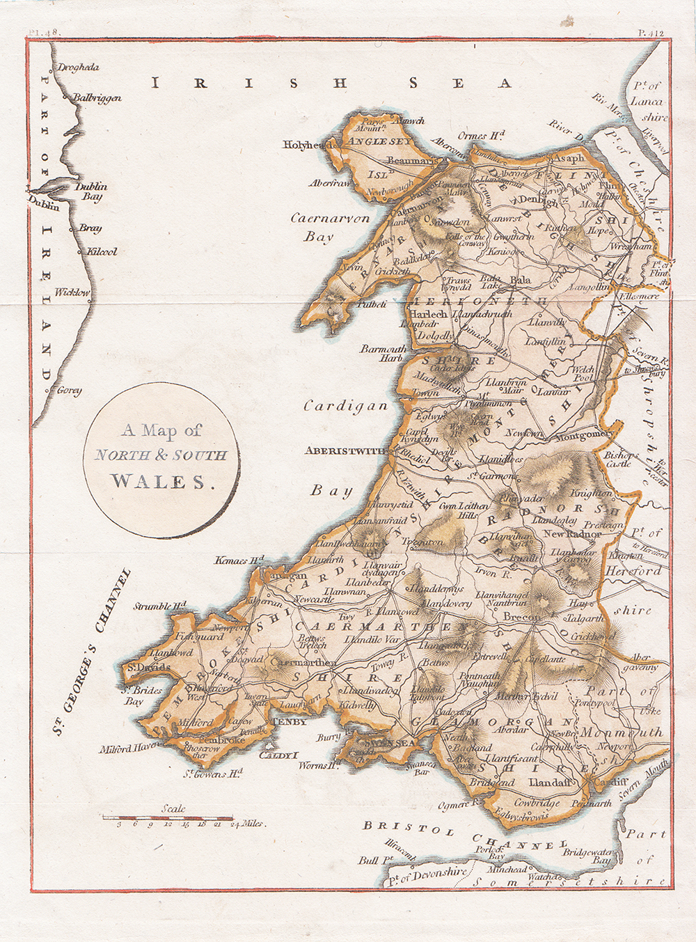 A Map of North & South Wales