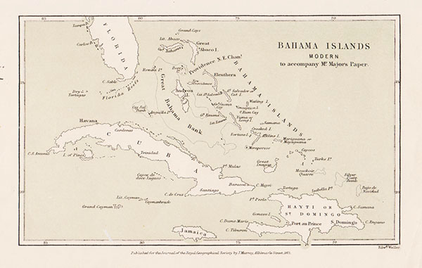 Bahama Islands Modern to accompany Mr Major's Paper