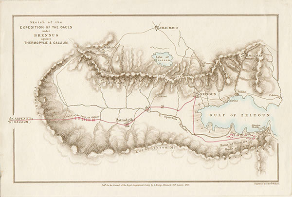 Sketch of the Expedition of the Gauls under Brennus against Thermopyle & Callium