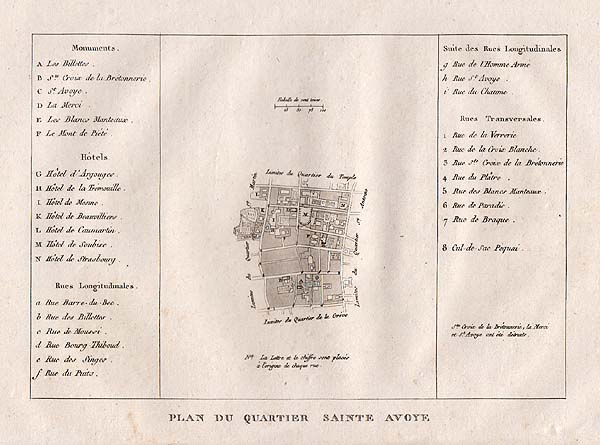 Plan du Quartier Saint Avoye