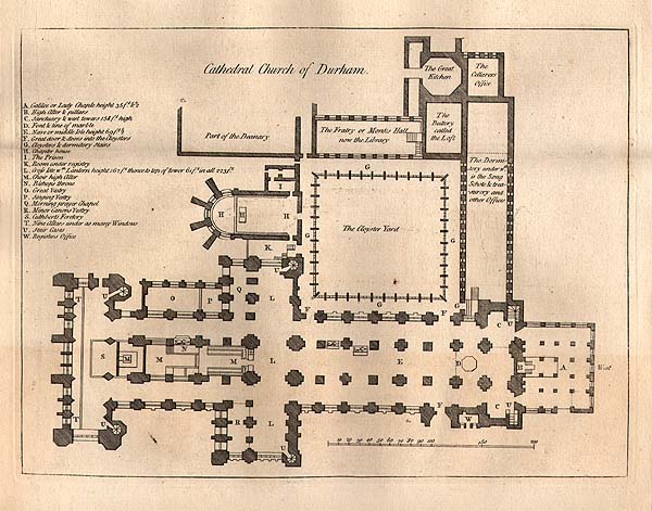 Plan of the Cathedral Church of Durham