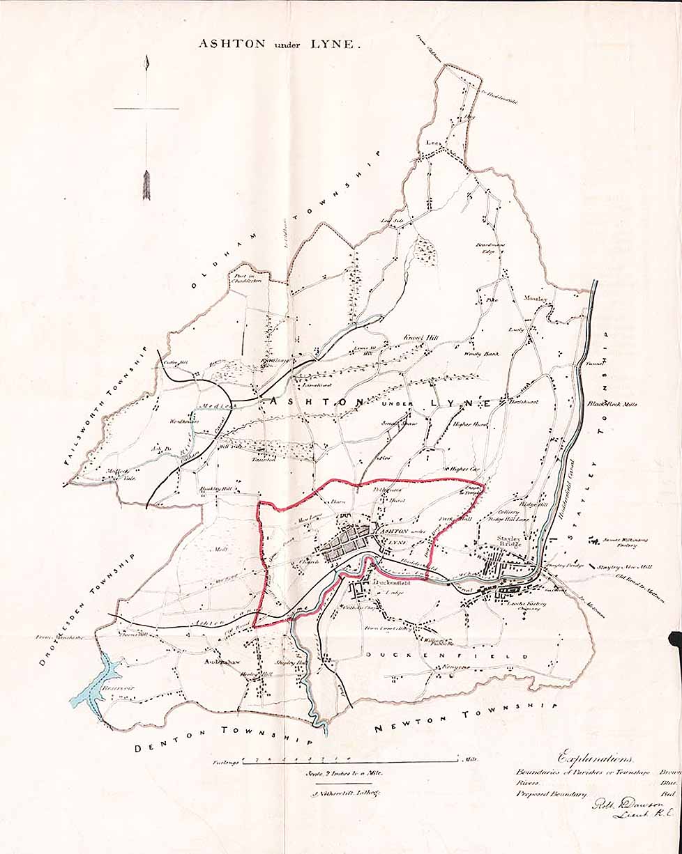 Ashton under Lyne  Town Plan - RK Dawson 