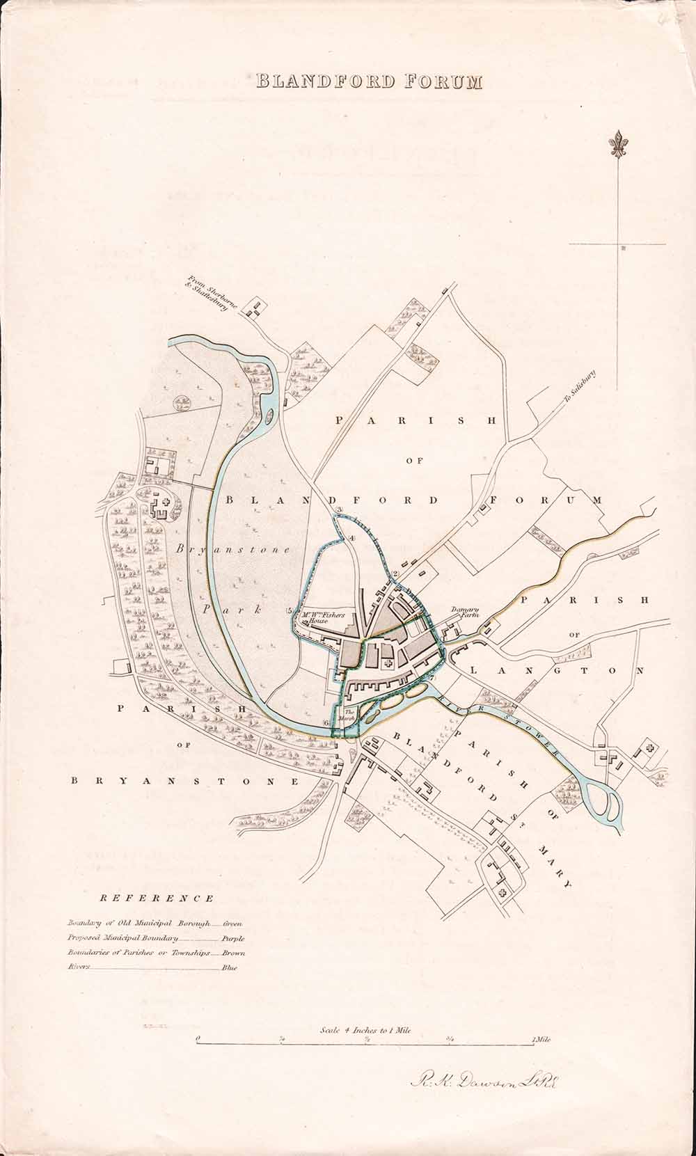 Blandford Forum Town Plan - RK Dawson 