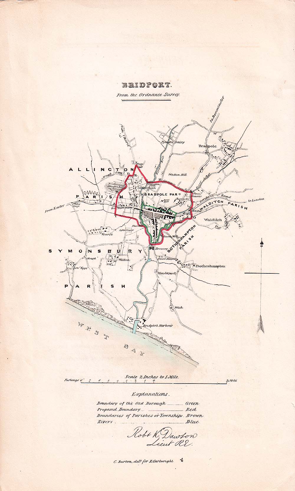 Bridport Town Plan - RK Dawson 