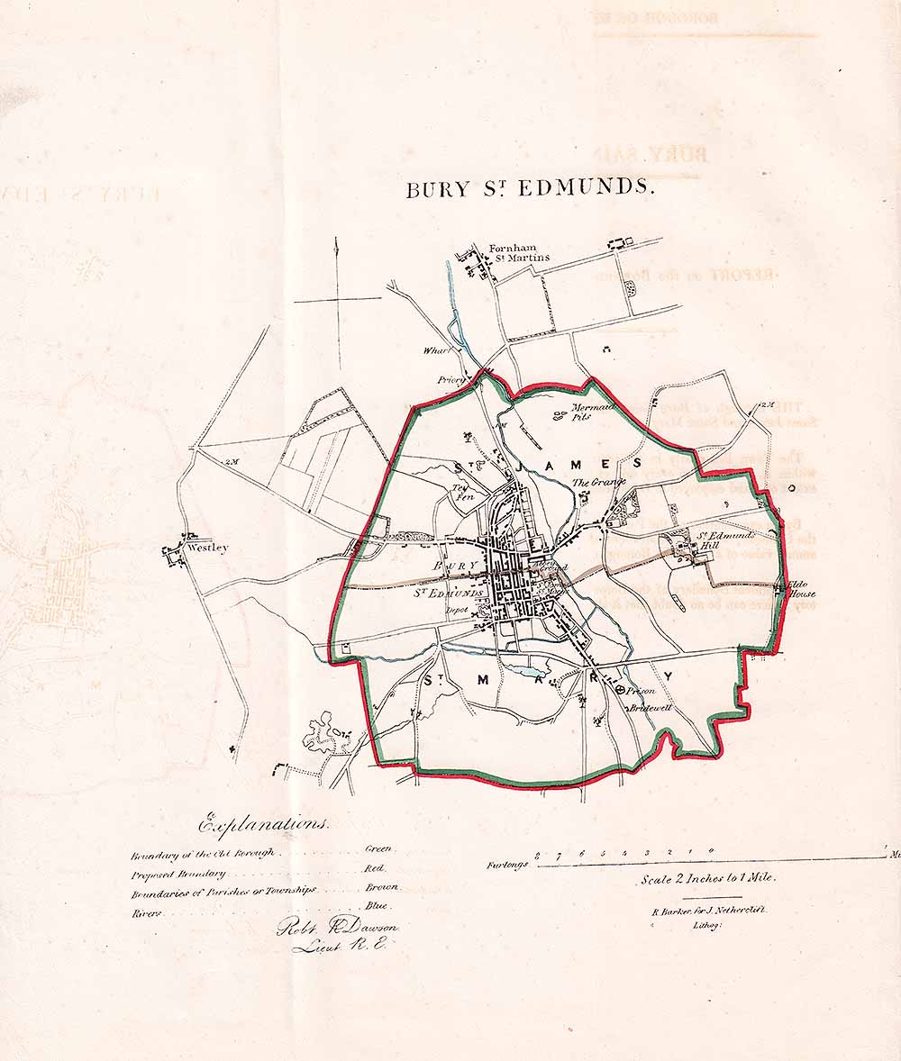 Bury St Edmunds Town Plan - RK Dawson 