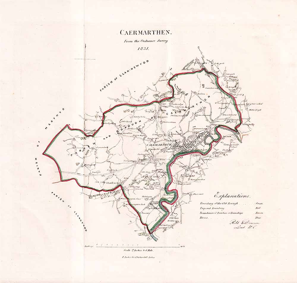 Carmarthen Town Plan - RK Dawson 