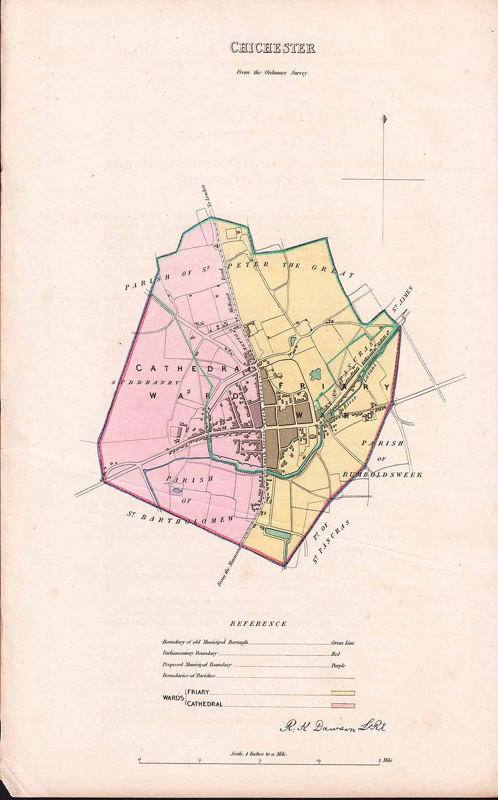 Chichester Town Plan  -  RK Dawson