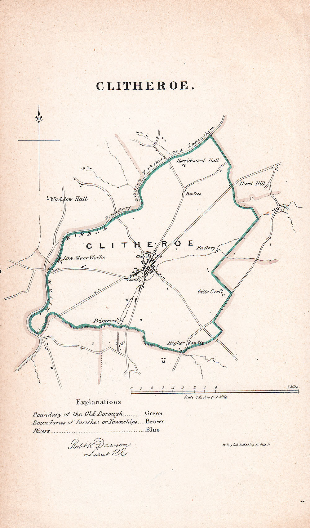 Clitheroe Town Plan - RK Dawson 