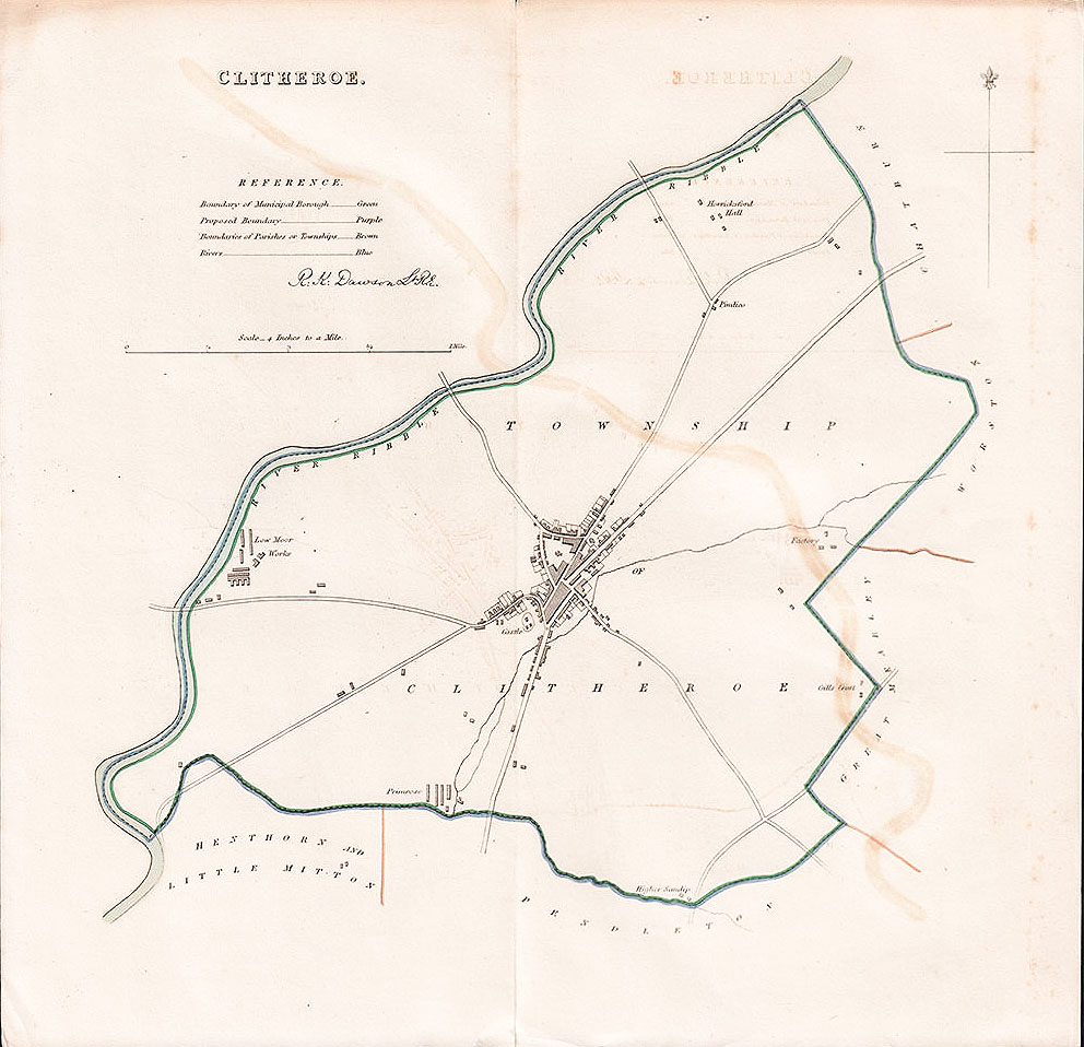 Clitheroe Town Plan  -  RK Dawson