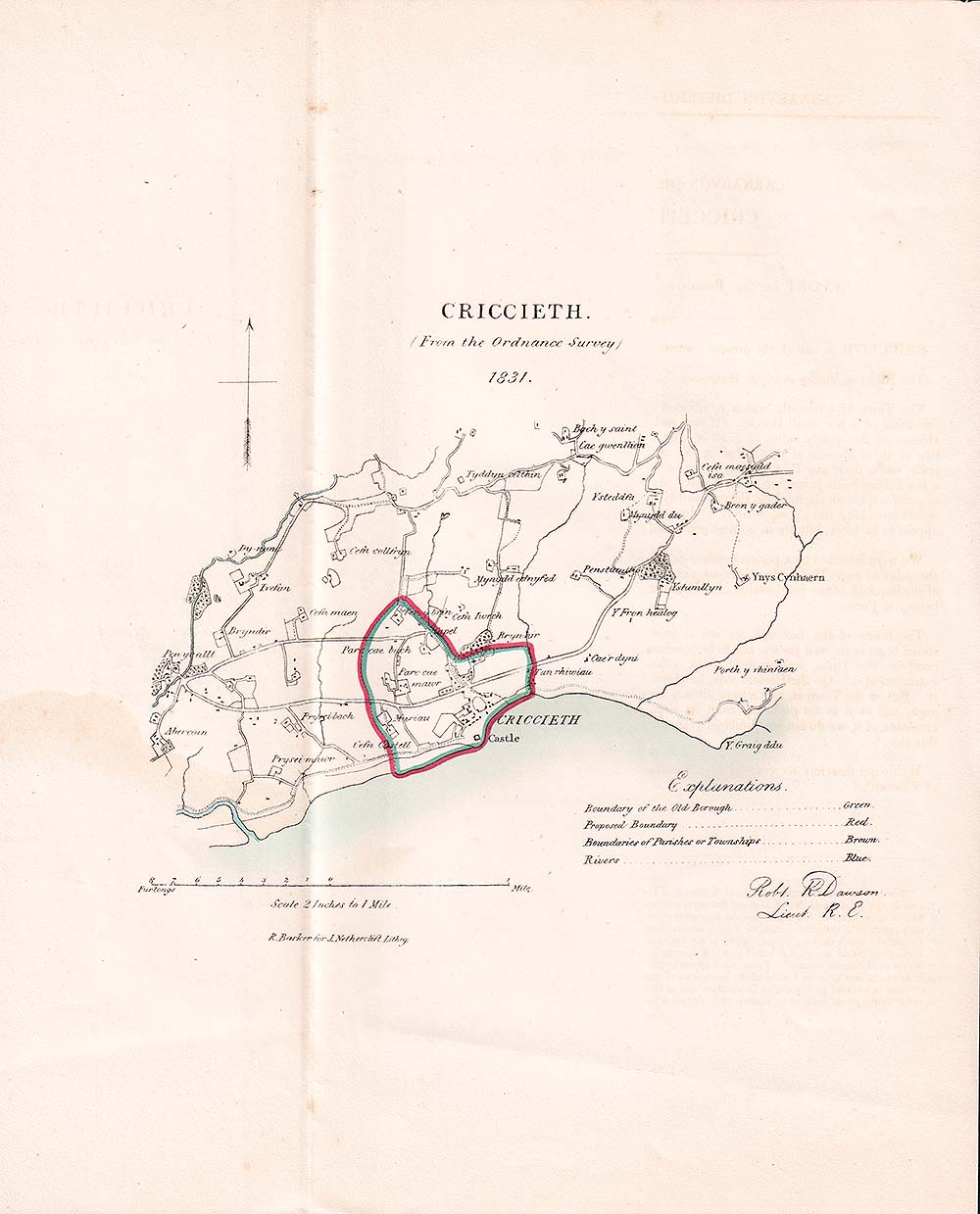 Criccieth Town Plan - RK Dawson 