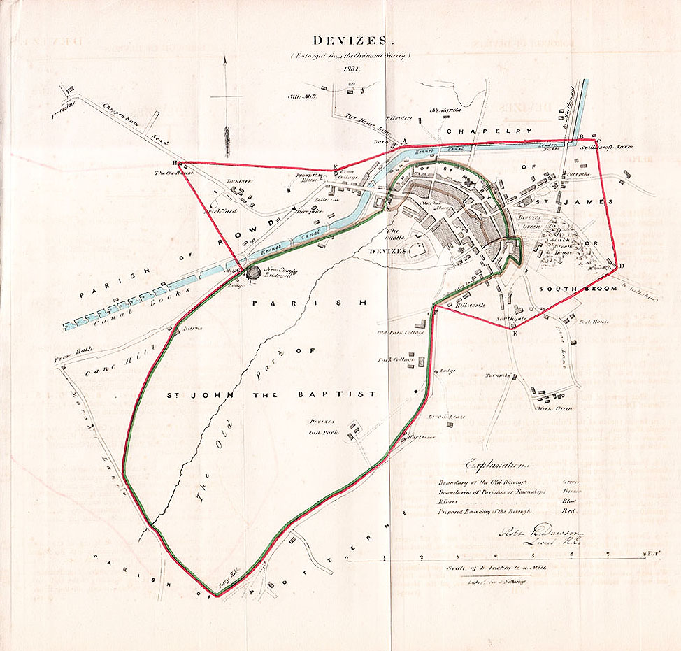 Devizes Town Plan  -  RK Dawson