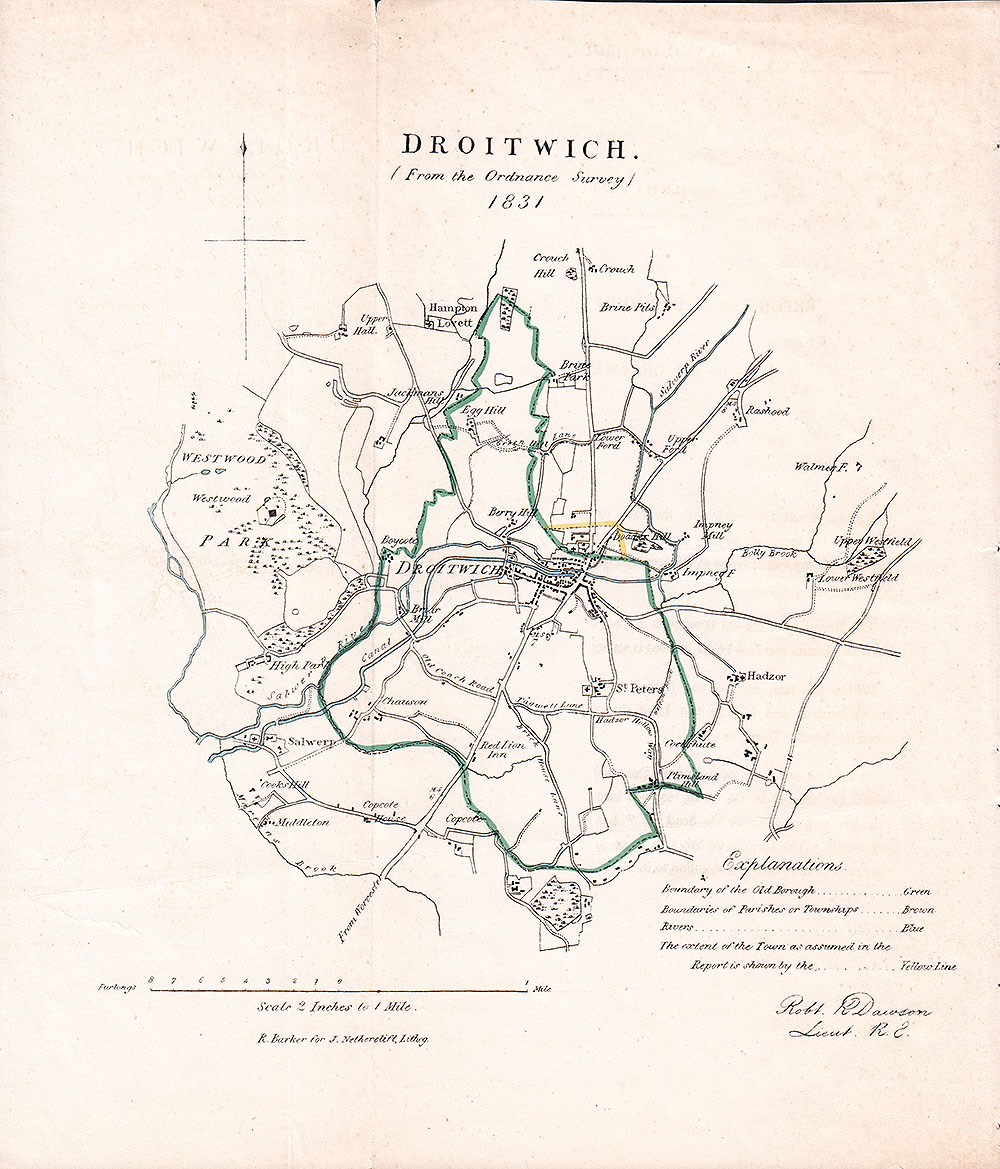 Droitwich Town Plan  -  RK Dawson