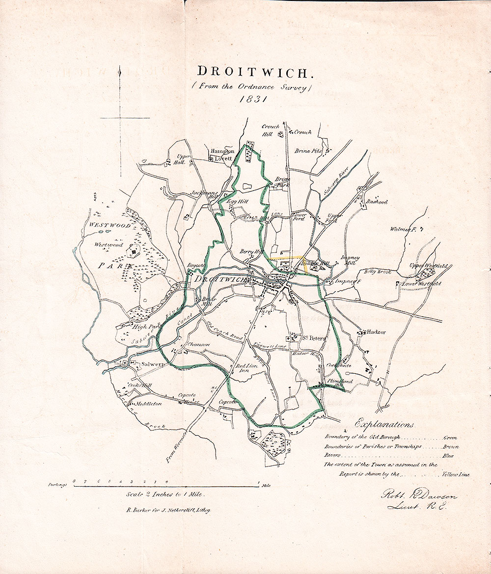 Droitwich Town Plan  -  RK Dawson