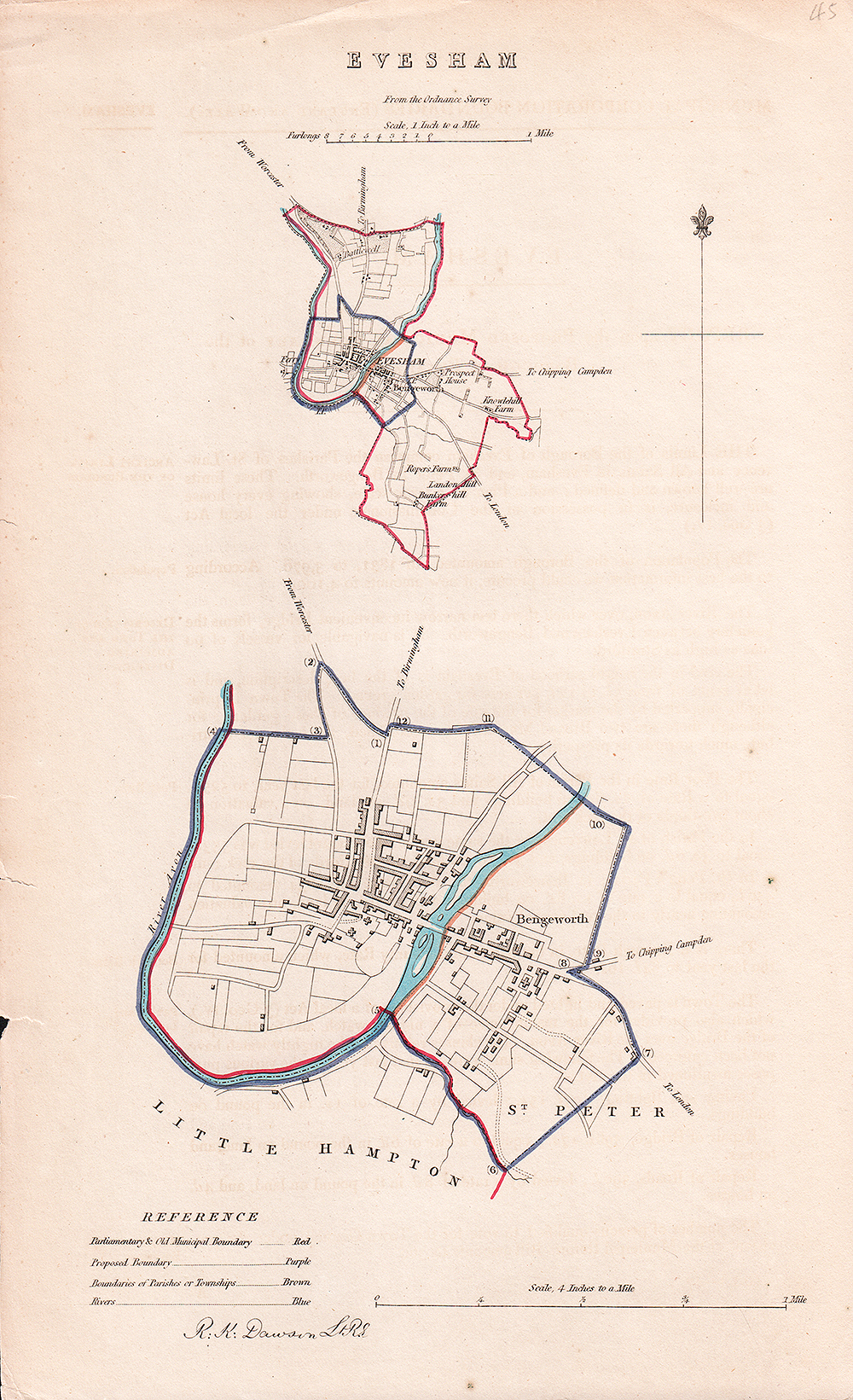 Evesham Town Plan  -  RK Dawson