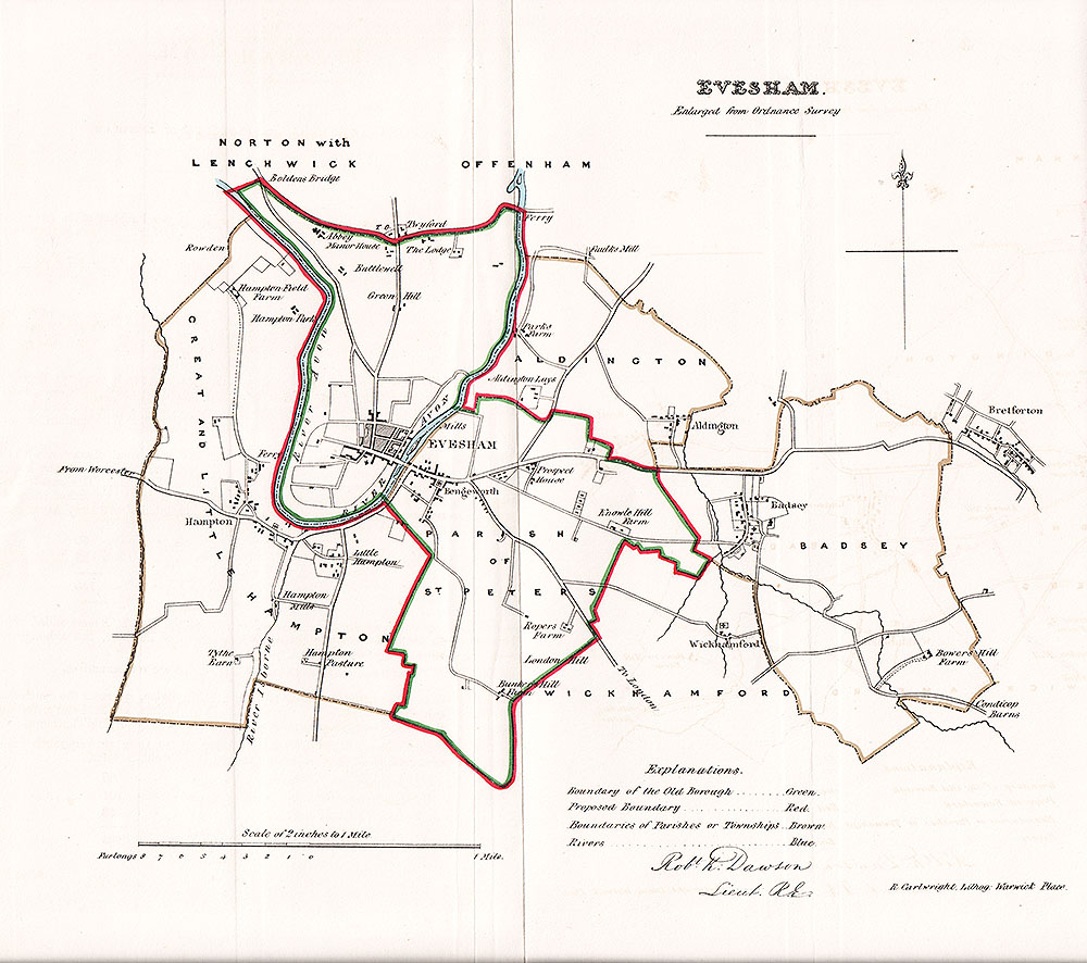 Evesham Town Plan  -  RK Dawson