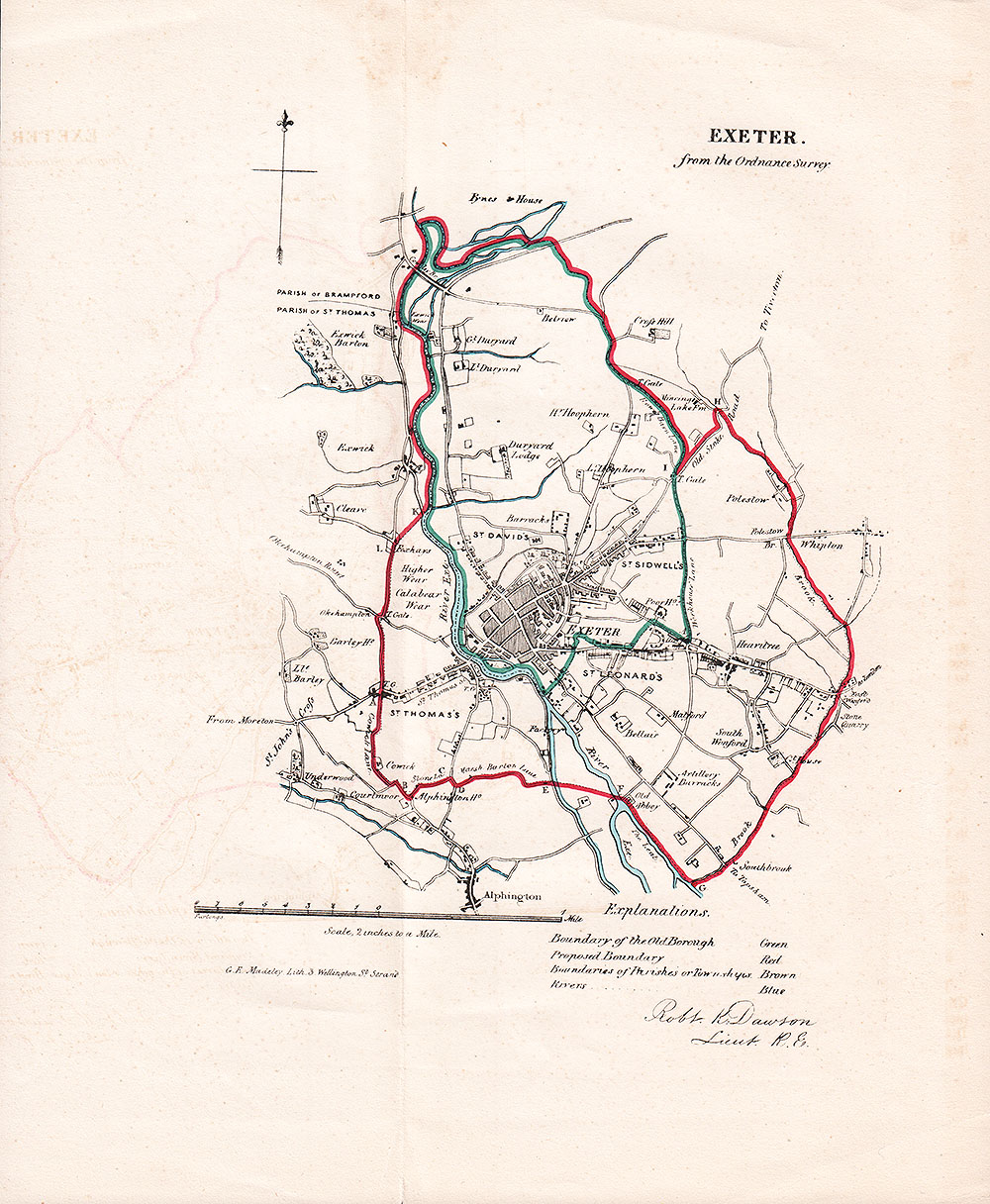 Exeter Town Plan  -  RK Dawson