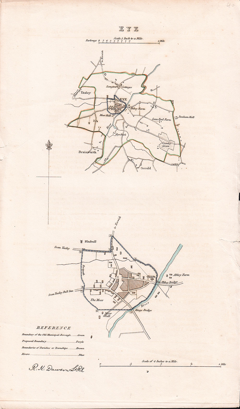 Eye Town Plan  -  RK Dawson