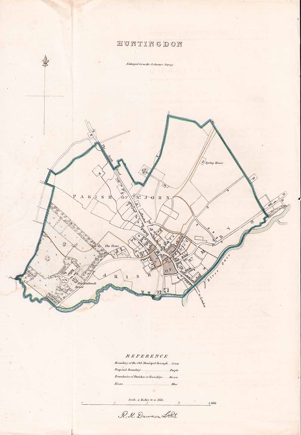 Huntingdon Town Plan - RK Dawson 
