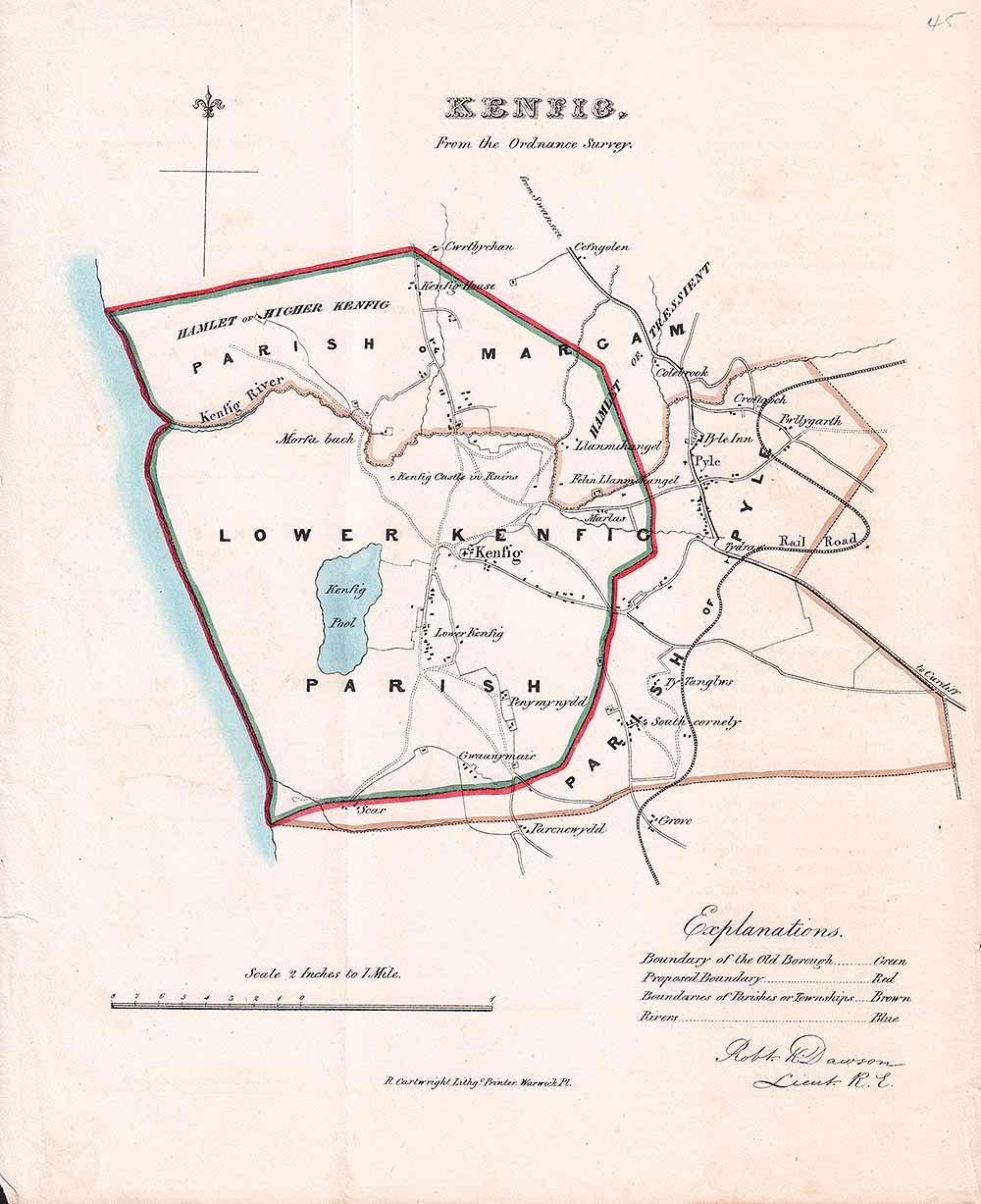 Kenfig Town Plan - RK Dawson  