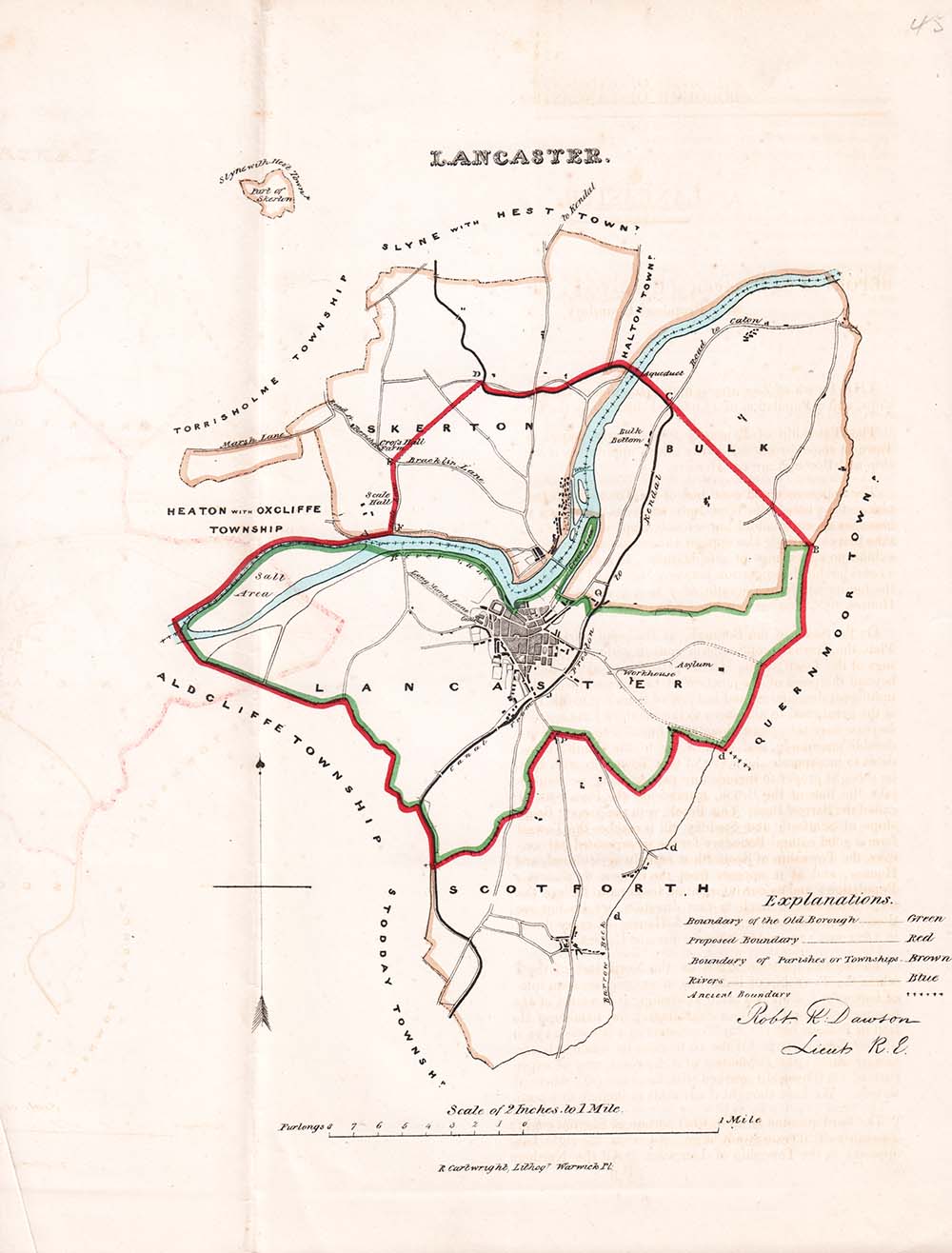 Lancaster Town Plan - RK Dawson 